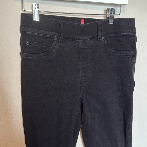 SPANX Black Pull On Skinny Jeans Womens Medium Ankle Length Slimming - Picture 2 of 7